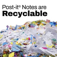 Post-it® SUN,burst Collection, 5401-SUN, B+ Image 08, Notes are Recyclable.