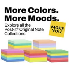 Post-it® SUN,burst Collection, 5401-SUN, B+ Image 09, More colors, More moods, Explore all of the Post-it® original notes collections.