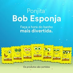 Conteúdo Enriquecido de Ponjita Esponja de Banho Infantil Bob Esponja 2