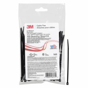 3M™ Cable Tie CT4BK18-C, Black 4 inch 18 lb, 100/Bag, 1000/Case image 3M™ Cable Tie CT4BK18-C, Black 4 inch 18 lb, 100/Bag, 1000/Caseimage