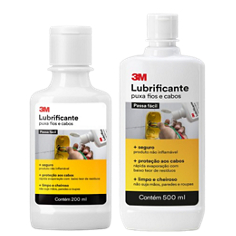 Packshot dos 2 modelos de lubrificante para cabos, versão 200 mL e versão 500 mL