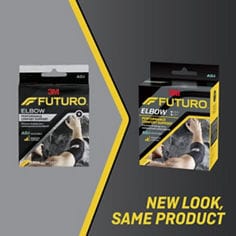 FUTURO™ Adjustable Elbow Support To/From Presentation Key Visual, catalog ID 01038ENR.