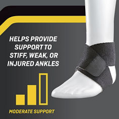 FUTURO™ Ankle Support Adjustable, catalog ID 01037ENR, B+ key visual highlighting support for injured ankles.