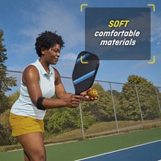 FUTURO™ Tennis Elbow Support Adjustable, catalog ID 45975ENR, B+ key visual highlighting soft materials.