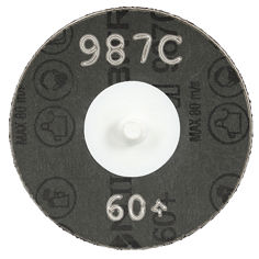 A 3M Cubitron II Roloc Fibre Disc 987C, 60+, TR, 3 in, Die R300V
