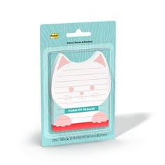 Post-it®, Pet Notes, Die cut Cat Mini List Notes, Center Right In Pack Image.