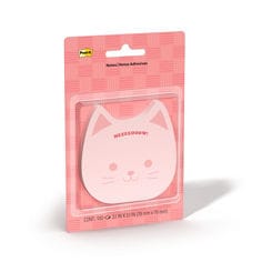 Post-it®, Pet Notes, Cat Die cut Notes, Center Right In Pack Image.