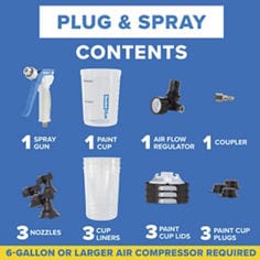 ScotchBlue Paint Sprayer with included accesories and components displayed
