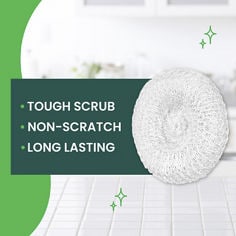 Scotch-Brite® Greener Clean™ Recycled Scrubbing Circles 215-GC, B+ Content 01. Enhanced Content, Key Visual.