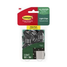 Command™ 17017BLK-AWVPES In Package, english/spanish rightside image, Light clips Value Pack, all weather