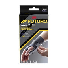 In Package center product image of FUTURO™ Compression Stabilizing Right Wrist Brace L/XL, catalog ID 48402ENR.