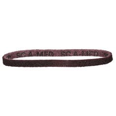 A thin Scotch-Brite Surface Conditioning Scrim Backed Belt, SC-BS, A/O Medium