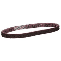 A thin Scotch-Brite Surface Conditioning Scrim Backed Belt, SC-BS, A/O Medium