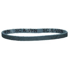 A thin Scotch-Brite Surface Conditioning Scrim Backed Belt, SC-BS, A/O Very Fine