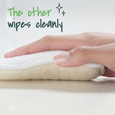 Scotch-Brite® Greener Clean™ Dual Action Scrub & Wipe 92773-2-SW, B+, Mobile Mod 04. Enhanced Content, Key Visual.