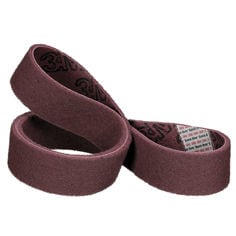 A Scotch-Brite Finishing Film Backed Belt in Maroon Colour