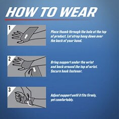 Key Visual image of ACE™ Adjustable Neoprene Wrist Support, catalog ID 203966, showing how to wear the product.