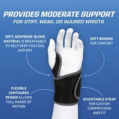 Key Visual image of ACE™ Adjustable Neoprene Wrist Support, catalog ID 203966, showing product anatomy.