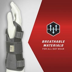 Key Visual image of ACE™ Carpal Tunnel Wrist Stabilizer, catalog IDs 205276 and 205278, highlighting product benefit 1.