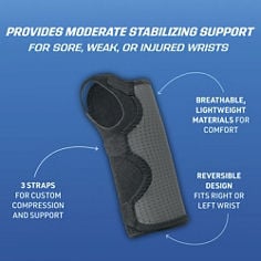 Key Visual image of ACE™ Reversible Splint Wrist Brace, catalog ID 209623, showing product anatomy.