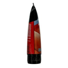 Vista lateral de um tubo preto de restaurador para couro e vinil 3M Revitaliza Couro Refresh mostrando rótulo parcial e código de barras, 120 g.