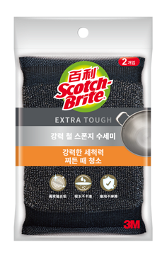 3M™ 百利™ 鋼絲棉刷MNS-2M，2 包