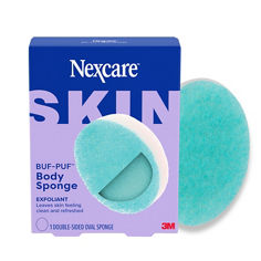 Key Visual image of Nexcare™ Buf-Puf™ Body Sponge, catalog ID 908-06. B+ Content