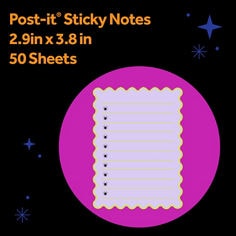 Post-it® Spooky Notes HW26-SN-343 B+ image showing Halloween-themed Post-it® Notes packaging. Visible text includes “Post-it® Notes stick securely and remove cleanly” and “Spooky Notes.”
