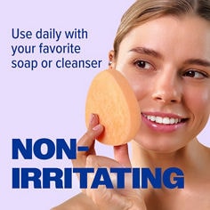 Key Visual image of Nexcare™ Buf-Puf™ Gentle Facial Sponge, catalog ID 915-06, for B+ rebrand.