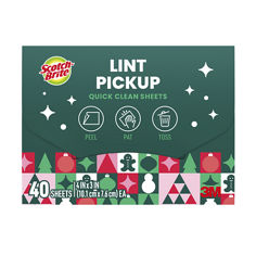 Scotch-Brite® Everyday Clean Holiday Lint Sheets 836-ENV-40-H25, English, In Package, front straight