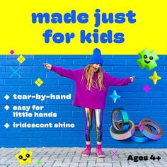 Scotch® Kids Fun Tape KT-IRI1-4-SR, B+ Content, Image 2. Enhanced Content, Key Visual.