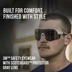 Key Visual image of 3M™ Eyewear with Scotchgard™ Protector, Gray/Black, catalog ID 47315. B+ Content