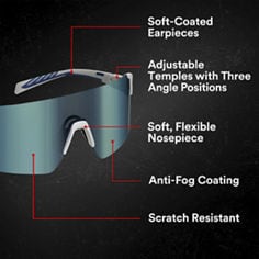 Key Visual image of 3M™ Mirrored Eyewear, White/Blue, catalog ID 47316. B+ Content