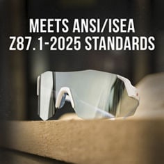 Key Visual image of 3M™ Mirrored Eyewear, White/Blue, catalog ID 47316. B+ Content