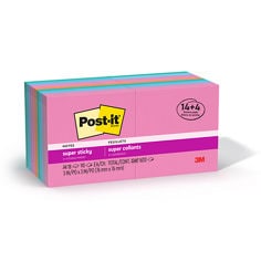 654-14SSMX+4, Post-it® Super Sticky Notes, 3 in x 3 in