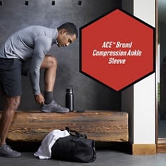 Key Visual image of ACE™ Black Ankle Compression Sleeve, catalog ID 901001/901002. B+ Content