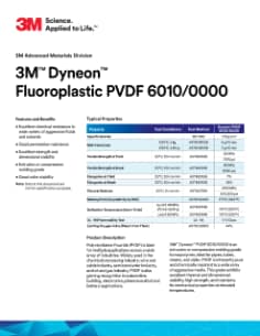 Fluoroplastic PVDF 6010_0000 Data Sheet
