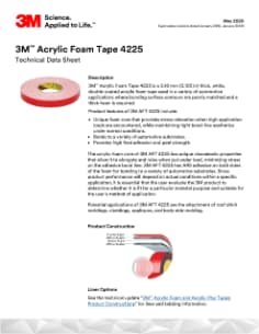 3M(TM) Pressure Sensitive Acrylic Foam Tape 4225