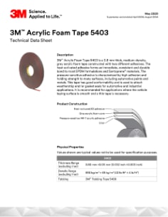 3M(TM) Heat-Activated Acrylic Foam Tape 5403