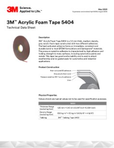 3M(TM) Heat-Activated Acrylic Foam Tape 5404