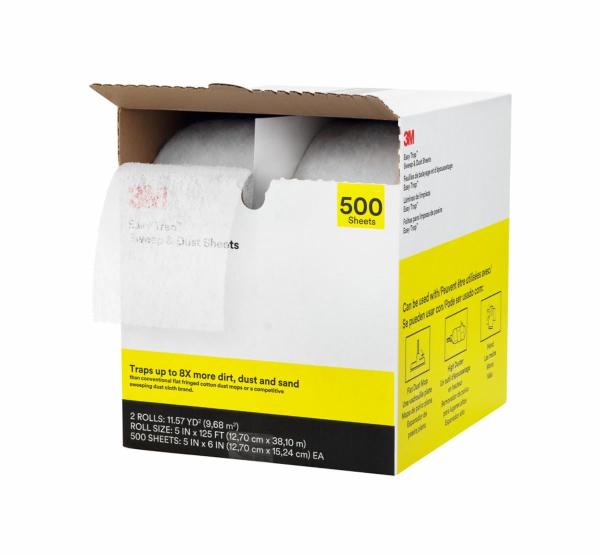 3M™ Easy Trap Tela atrapa polvo, 127 mm x 152 mm x 38,10 m, en rollo, 2/caja 3M Costa Rica