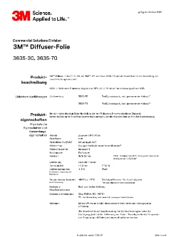 Produktinformation 3M™ Scotchcal™ Diffuser-Folie 3635-30/-70