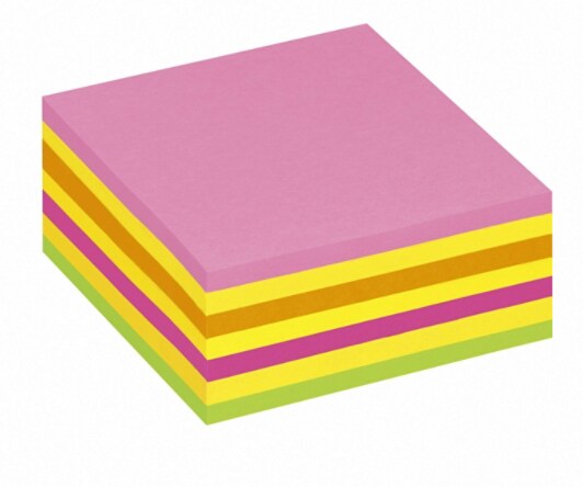 Post-it® Notes, Kubus, Neon Roze, 76 x 76 mm, 325 Blaadjes/Kubus