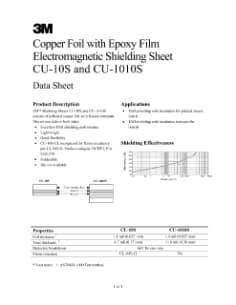 3M(TM) Electromagnetic Shielding Sheet CU-10S and CU-1010S
