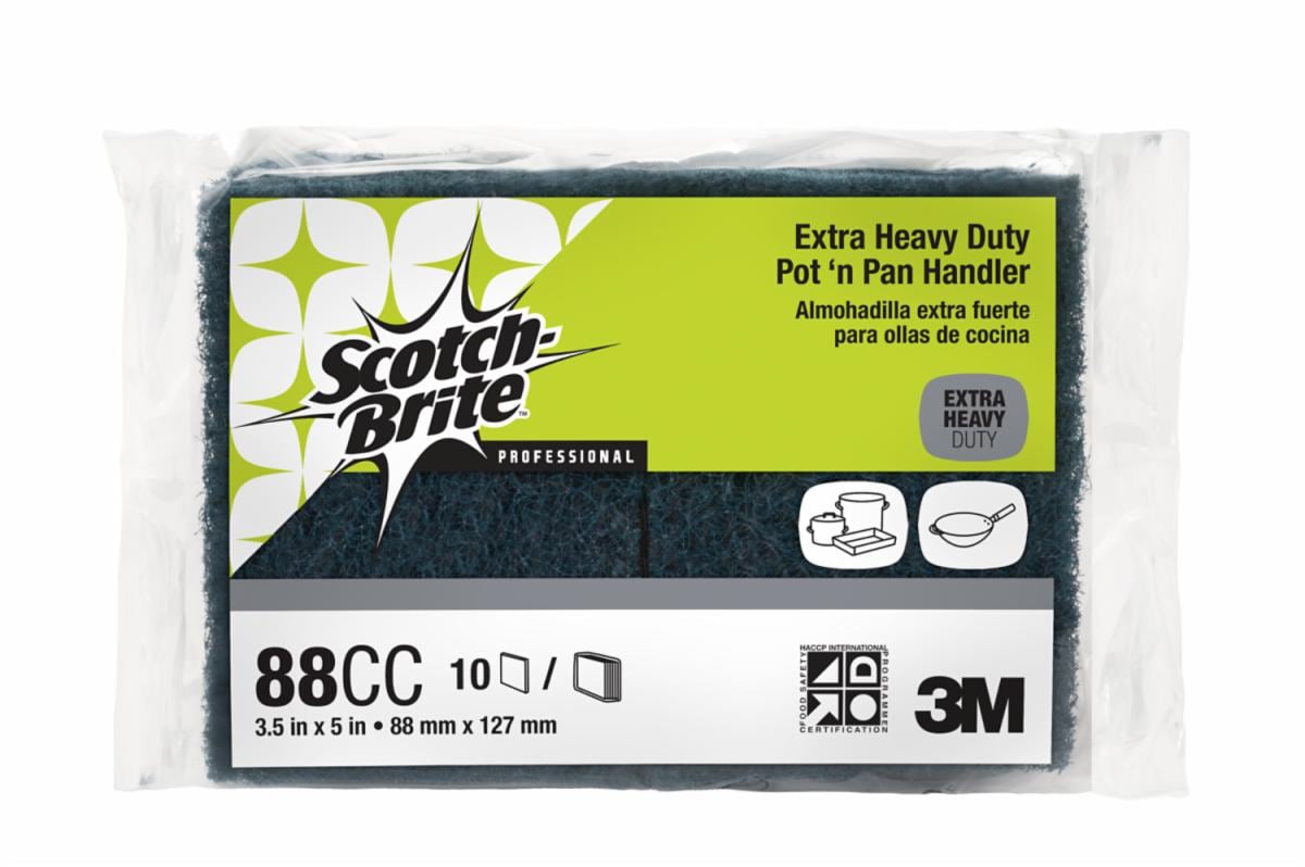 ScotchBrite™ Extra Heavy Duty Pot 'n Pan Pad 88CC, 10/pack, 6 packs