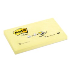 Z-Notes Post-it® Canary Yellow™ 12 Blocos 76 mm x 127 mm