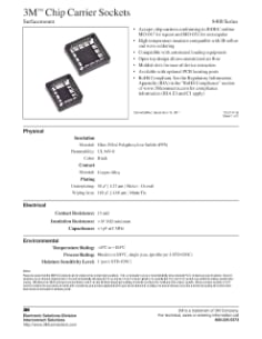 3M(TM) Chip Carrier Sockets, 4-Row, SM, 8400 Series, TS2147