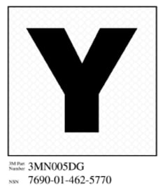 3M(TM) Diamond Grade(TM) Damage Control Sign 3MN005DG "Yoke", 3 in x 3 in, 10 per package December 2005