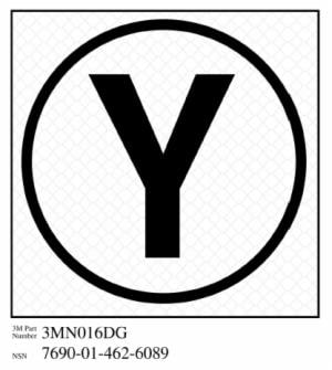 3M™ Diamond Grade Damage Control Sign 3MN016DG, “Cir Yoke”, 4 in x 4 in, 10/Packageimage