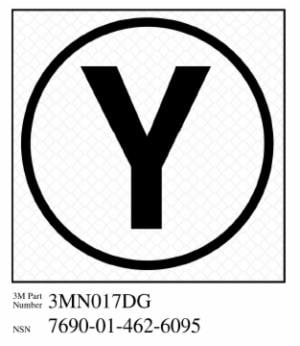 3M™ Diamond Grade Damage Control Sign 3MN017DG, “Cir Yoke”, 3 in x 3 in, 10/Packageimage